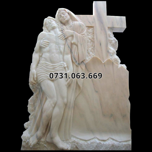 Cruce din marmura cu Iisus, model MAR-1122