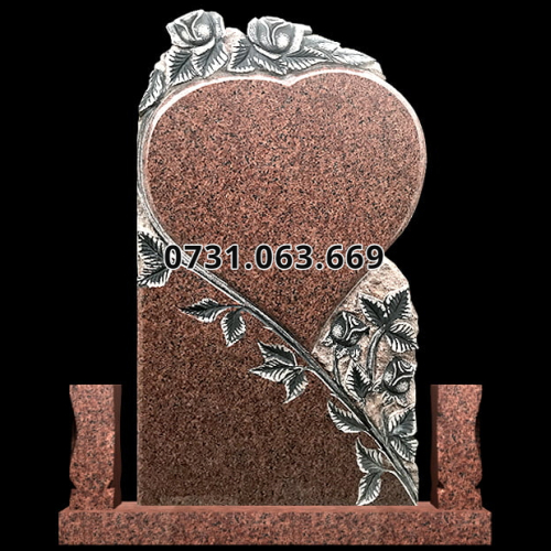 Monument funerar din granit cu inima, model GRA-1150